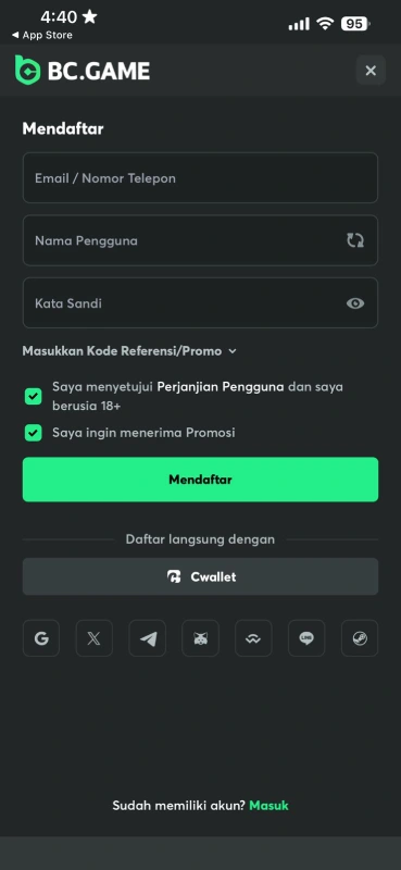 Panduan Registrasi Akun di Aplikasi 2