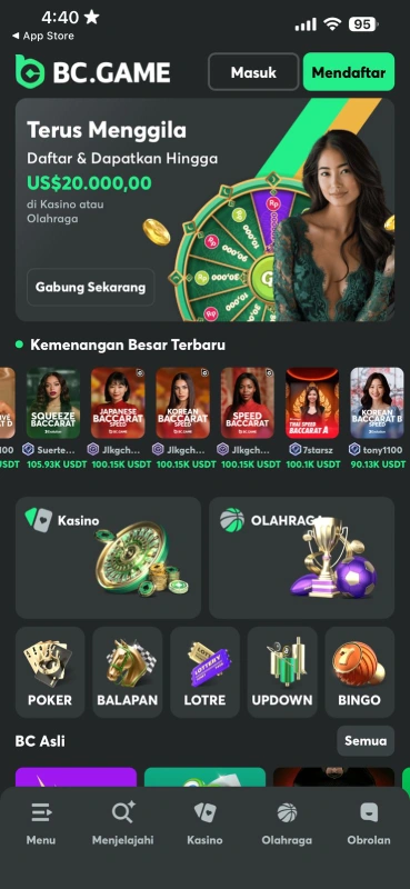 Panduan Registrasi Akun di Aplikasi BC Game 1
