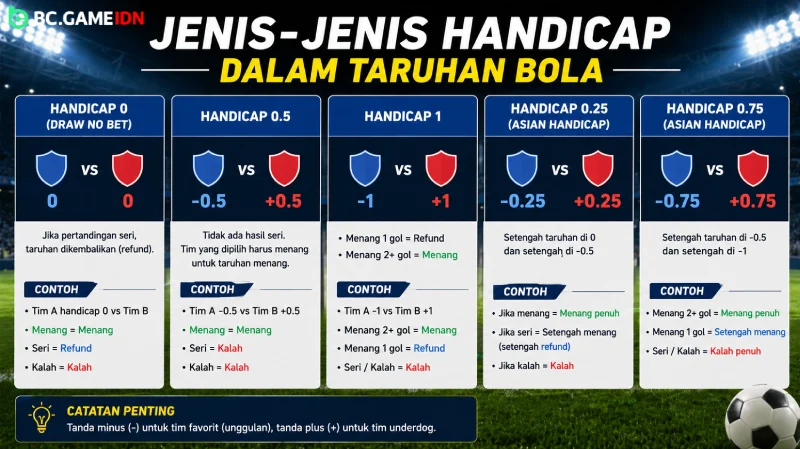 Jenis-Jenis Handicap dalam Taruhan Bola - BC Game Indonesia
