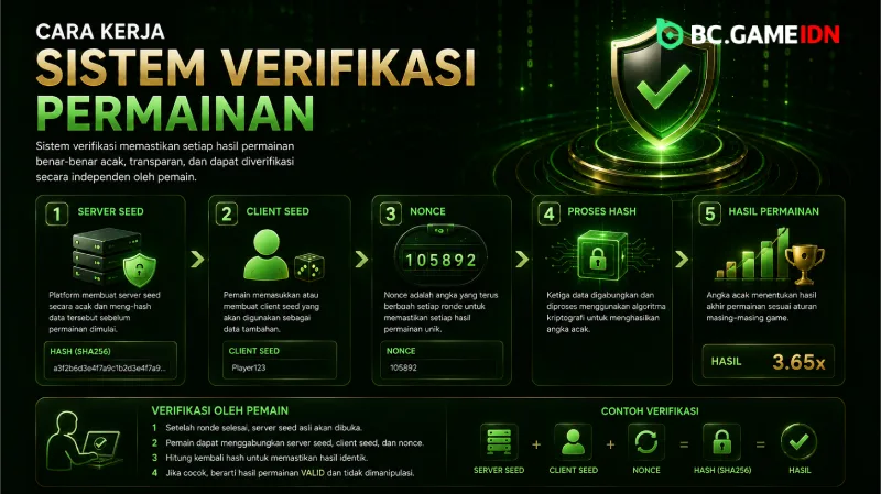 Cara Kerja Sistem Verifikasi Permainan BC Originals - BC Game Indonesia