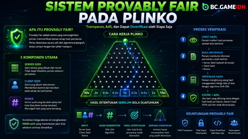 Sistem Provably Fair pada Plinko