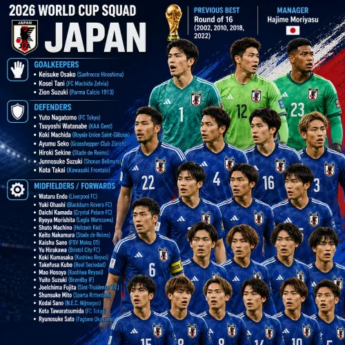 Skuad Jepang Di Piala Dunia 2026
