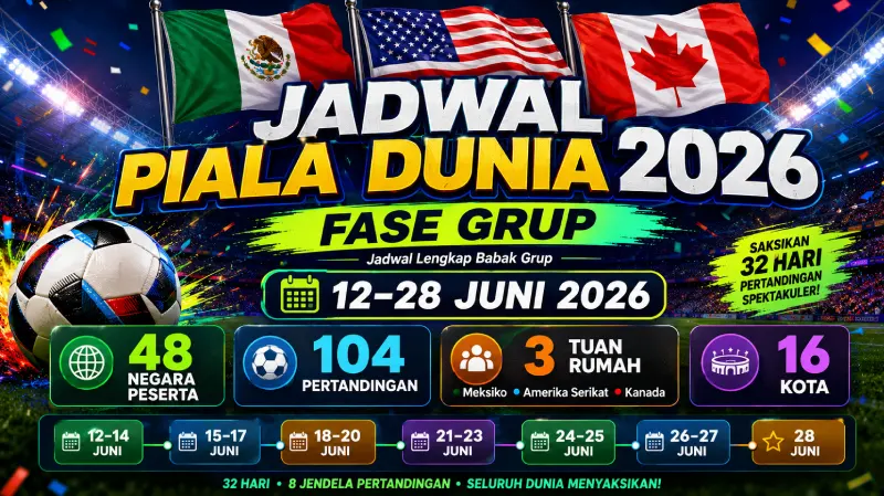 Jadwal Piala Dunia 2026 Fase Grup