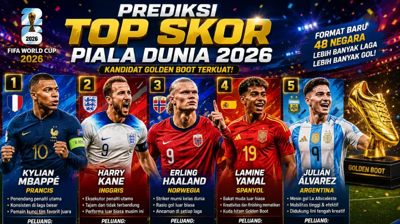 Prediksi Top Skor Piala Dunia 2026