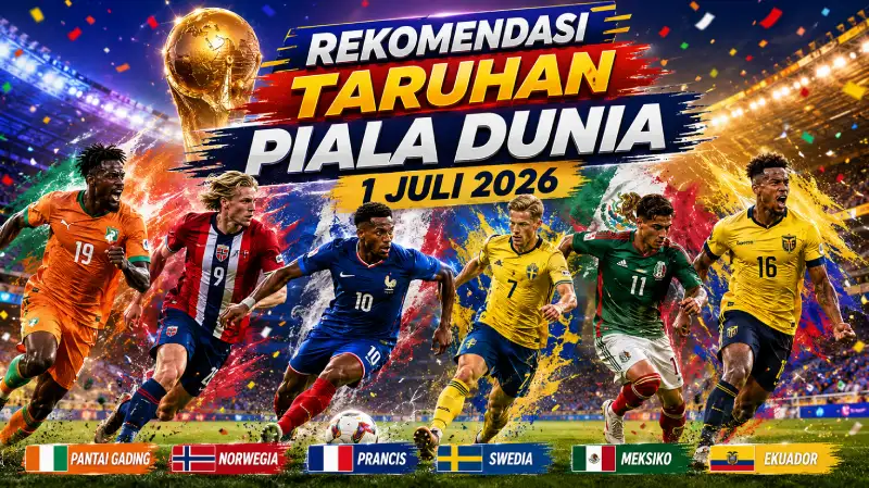 Rekomendasi Taruhan Piala Dunia 1 Juli 2026