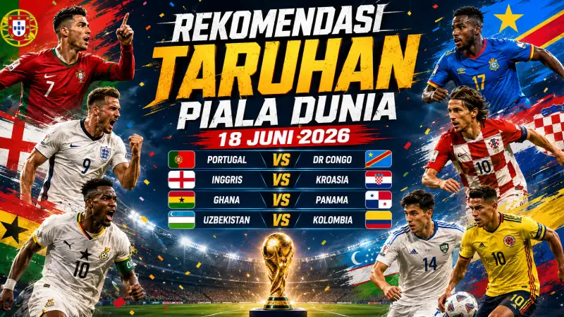 Rekomendasi Taruhan Piala Dunia 18 Juni 2026
