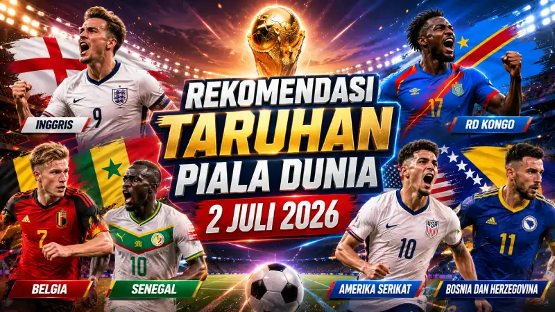 Rekomendasi Taruhan Piala Dunia 2 Juli 2026