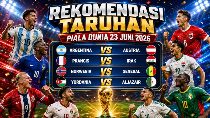 Rekomendasi Taruhan Piala Dunia 23 Juni 2026