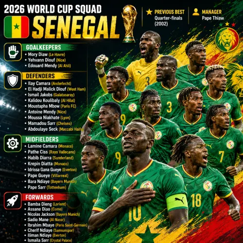 Squad Senegal Di Pertandingan Piala Dunia 2026