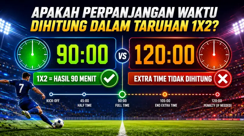Apakah Perpanjangan Waktu Dihitung dalam Taruhan 1X2