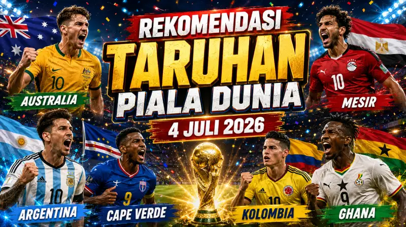 Rekomendasi Taruhan Piala Dunia 4 Juli 2026