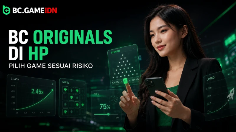 Pemain membandingkan BC Originals melalui BC Game APP di ponsel